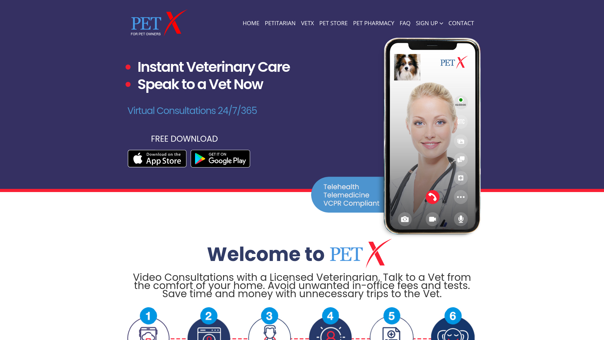 PetX — petx.vet — Live Pet Owner App Site project by TheDigitalMarketerz